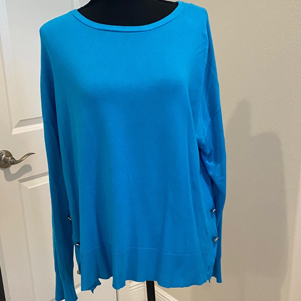 Marled Blue Crew Neck Sweater size medium